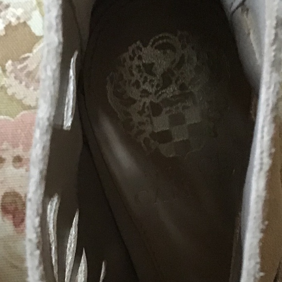 Vince Camuto beige suede stocked heel lace tie up sandals Size 6 - Picture 9 of 14